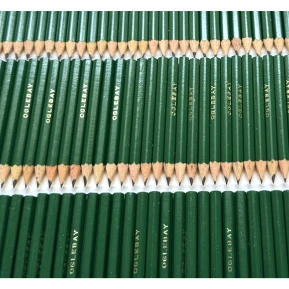 Lot of 128-Oglebay Dark Green Pencils 3 in. Unused Pencils Vintage Art Display - Picture 3 of 4